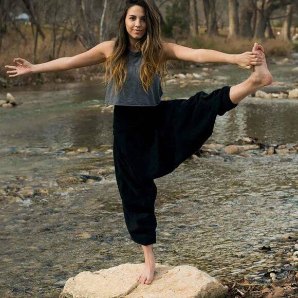 Winter Savannah Harem Pant Unisex Yoga Travel Baggy Cotton Hippie Boho Tapered - Picture 10 of 15